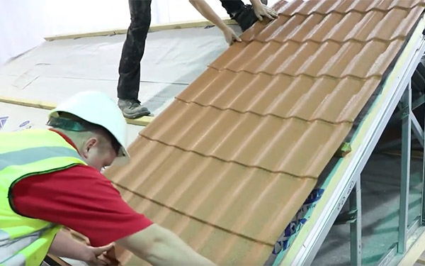 Installing Pantile 2000 Sheets